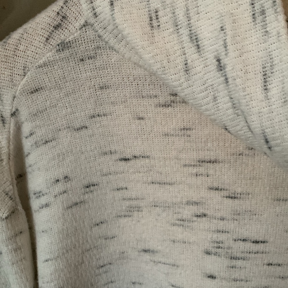 Anthropologie Cream Speckled Cowl Neck Pullover - Picture 3 of 5